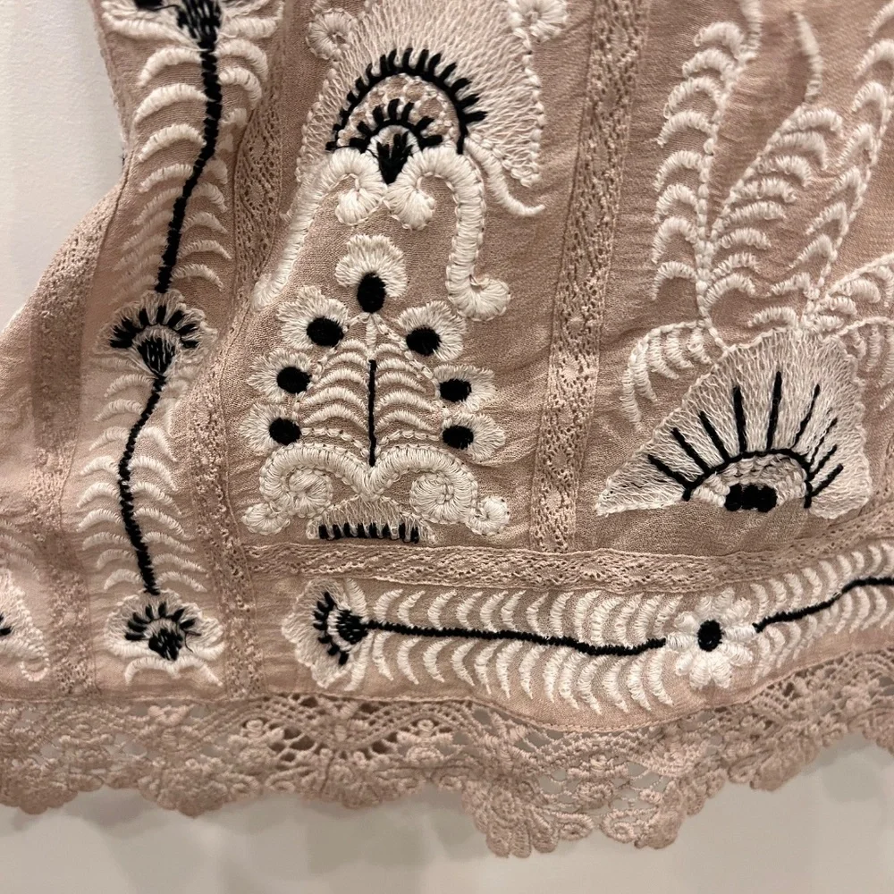 Anthropologie Maeve Embroidered Sleeveless Midi Slip Dress XS - *FREE* Shipping - Picture 12 of 12